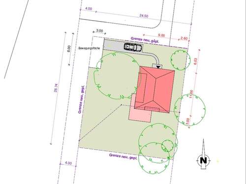 Lageplan des Baugrundstücks - 