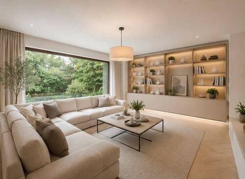 Visualisierung Wohnzimmer - 5 Zimmer Einfamilienhaus in München