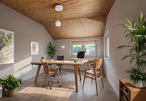 Haus Nr. 2: Büro KI generiert - 