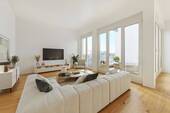 Wohnbereich - Loftfeeling in der Isarvorstadt: Helle 3,5-Zi.-Dachgeschosswhg. mit Dachterrasse, Liftlanding & TG.