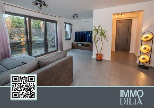 Wohnzimmer_Rosmarinweg - 2-Zimmer-Wohnung mit Terrasse in Köln-Widdersdorf - Nähe Golfplatz