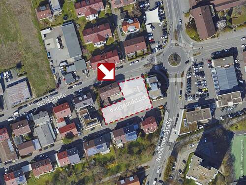 Lage aus der Vogelperspektive - Etagenwohnung mit 107,30 m&sup2; in Fellbach zum Kaufen