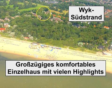 Strandnahes Einzelhaus - Seltene Gelegenheit: Wyk-Südstrand - exklusives Einzelhaus. Provisionsfrei!