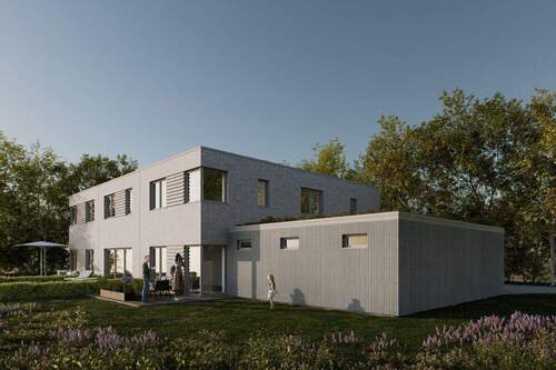 Visualisierung - Leben im Neubau: Großzügige 5-Zimmer-Wohnung mit Terrasse und Carport