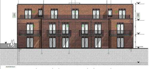 Haus I Ansicht Balkone (Süd Ausrichtung) - 2 Zimmer Etagenwohnung zur Miete in Norderstedt