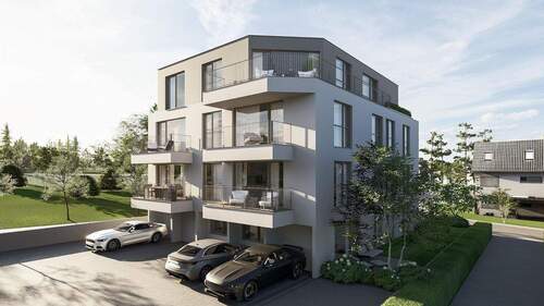 Visualisierung Rückansicht - Etagenwohnung mit 105,50 m&sup2; in Bad Vilbel zum Kaufen