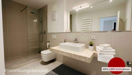 Bad mit großer Dusche! - Etagenwohnung mit 50,00 m&sup2; in Nürnberg zur Miete