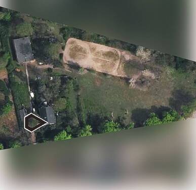Luftbild Grundstück - Hoppegarten: 10.245m² Bauland und Vorbescheid 3-4 MFH, nahe S-Bahn , an Waldrand und Galopprennbahn