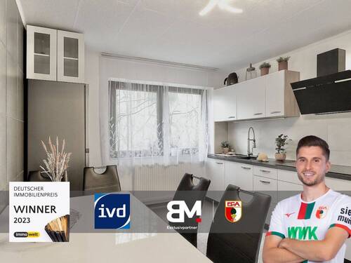 Thumbnail ImmoScout - FCA (40) - 2021 umfassend saniert! 2,5-Zimmer-Wohnung im Hochparterre mit 50 m² in Augsburg-Haunstetten