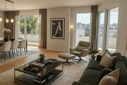 Wohn- Essbereich_Einrichtung beispielhaft - Etagenwohnung mit 124,00 m² in Marbach am Neckar zum Kaufen