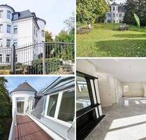 Eigentum mit Altbaucharme in bester Villenlage, Balkon, Kamin, gr. Garten, SUV-TG; viele Finanzierungsmodelle mgl. - Crimmitschau