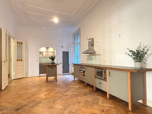 Berliner Zimmer Küche - WUNDERBARE, GROSSZÜGIGE 5-6 ZIM. ALTBAU-WHG., GR. WOHNKÜCHE + BALKON MIT VIEL POTIENTIAL UNWEIT KUDAMM