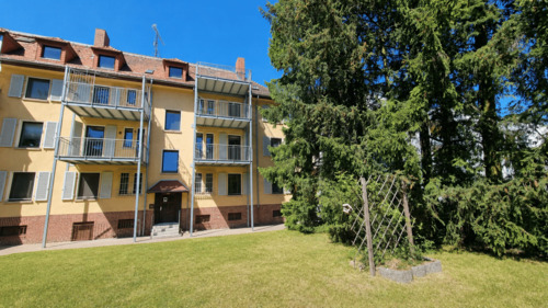 Außenansicht Gartenseite - 3 Zimmer Etagenwohnung zum Kaufen in Offenbach