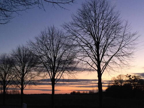 Abendhimmel am Ortseingang - 