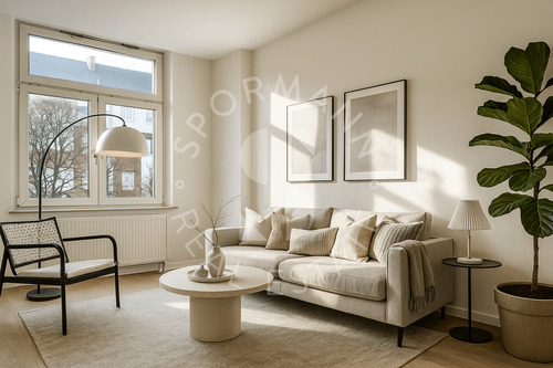 Wohnzimmer - UNTERBILK: Erstbezug nach Sanierung, charmante Wohnung mit Balkon