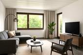 Wohnbereich Einrichtung beispielhaft - Etagenwohnung mit 64,00 m&sup2; in Waiblingen / Hegnach zum Kaufen
