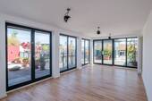 Bodentiefe Fenster zur Dachterrasse - 