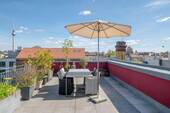 Weitere Ansicht Dachterrasse mit Blick auf die Synagoge an der Oranienburger Straße - 
