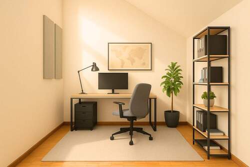 Visualisierung Ankleidezimmer visualisiert als Arbeitszimmer - 