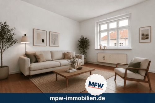 Wohnzimmer (Visualisierung) - Dielen, Charme, Potenzial - Ein Zuhause mit Seele