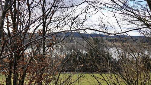 Ausblick vom Garten auf Ruschweiler See - 