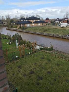 Blick auf den eigenen Bootsanleger - 