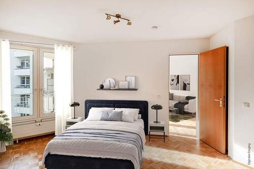 Schlafzimmer mit Bad en Suite - 