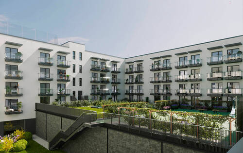 Innenhof (Visualisierung) - Etagenwohnung mit 36,50 m² in Rostock / Südstadt zum Kaufen