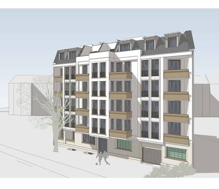 Straßenansicht Visualisierung - Exklusives Wohnensemble in Leipzig-Stötteritz -Neubau mit 20 Wohneinheiten in beliebter Lage