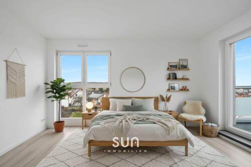 SCHLAFZIMMER (visualisiert) - Etagenwohnung mit 100,00 m&sup2; in Neu-Anspach zum Kaufen