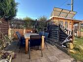 Terrasse mit Blick zur Sauna - 