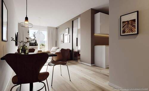 Visualisierung Wohnbereich - Etagenwohnung mit 51,20 m&sup2; in Bruckmühl zum Kaufen