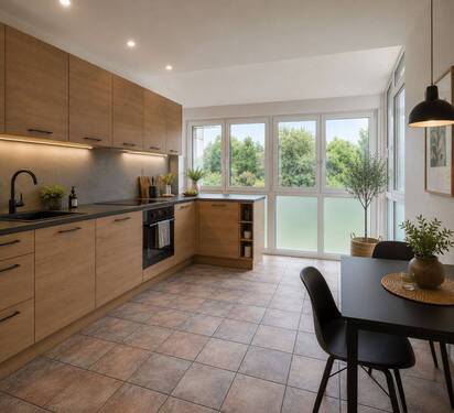 Küche(Beispiel) mit viel Licht - 3 Zimmer Etagenwohnung in Kolbermoor