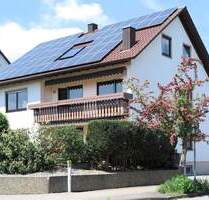 Langenau Ortsrand gepflegte 3-Zi.-Etagenwohnung im OG mit Balkon, EBK, Garage, Stellpl. + Kaminofen