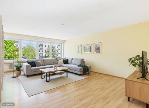 Wohnzimmer (Home Staging) - WohnungBürofläche in zentraler Lage von Cuxhaven - flexibel nutzbar mit Balkon & Wintergarten
