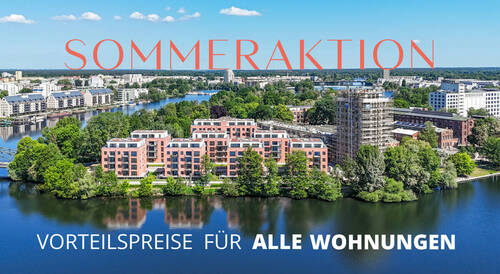 Aktion - Exklusive 3-Zimmer-Wohnung auf Eiswerder - Loggia, hochwertige Ausstattung & Insellage