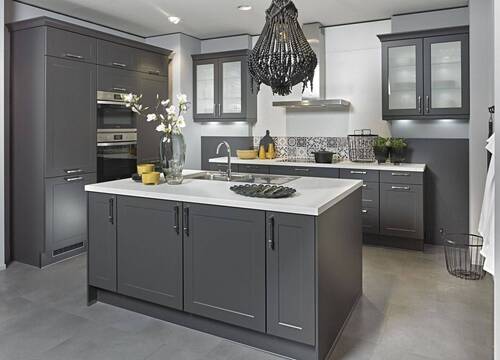 Moderne Küche mit Inselblock - Einfamilienhaus mit 181,80 m&sup2; in Dahlen zum Kaufen