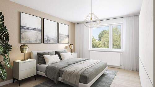 Schlafzimmer visualisiert - 