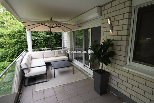 Balkon möbliert - 