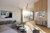 Wohnzimmer_DG Kopie - AIGNER - Energieeffizienz trifft auf Moderne: Dachgeschoss-Neubauwohnung im Herzen Obersendlings