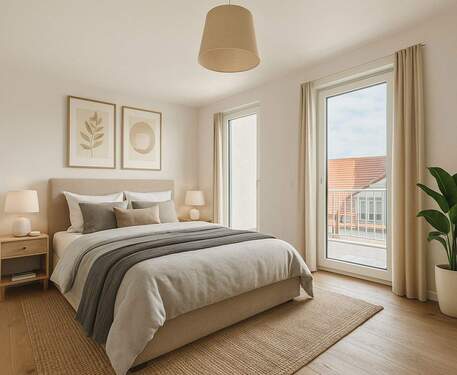Schlafzimmer (KI-Staging) - 