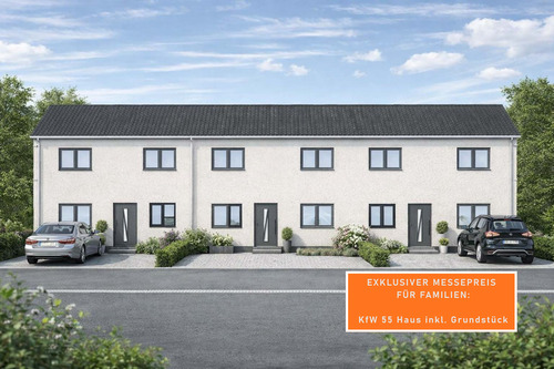 Beispiel Visualisierung - KfW 55 Standard, Preis inkl. Grundstück! - Charmantes Reihenendhaus mit Garten