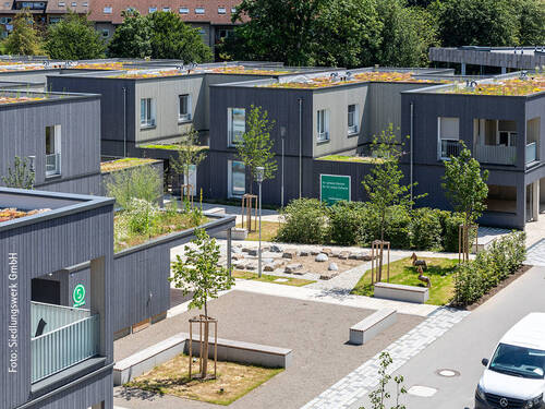 Nachbarschaftshof - Mittelhaus in Wangen im Allgäu »RH in Wangen im Allgäu Wohnen am Argenbogen«