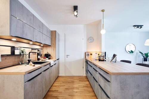 Küche - JETZT FERTIG: helle 4-Zimmer-Wohnung mit gr. Sonnenbalkon! Sie erhalten sogar noch den KfW-Zuschuss in Höhe von 26.250€!
