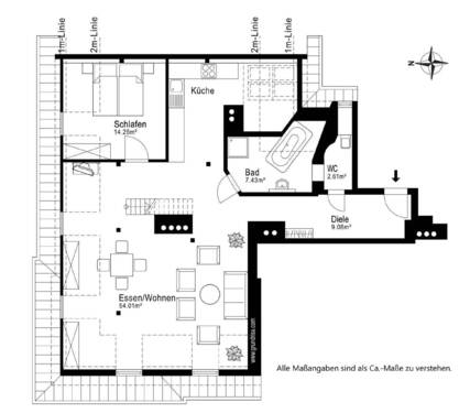 Dachgeschossebene Bestand - 