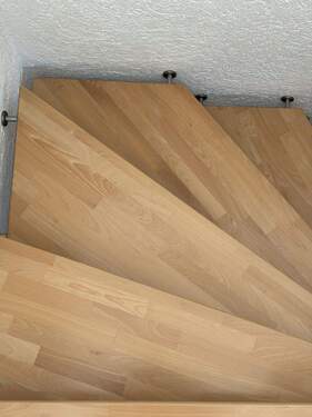 Großes Buchenholz Treppenhaus - 