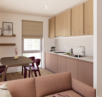 Möbliertes Studio Plus Medium mit Gemeinschaftsflächen: Padelplatz, Fitness, Dachterrasse & mehr - Berlin Britz