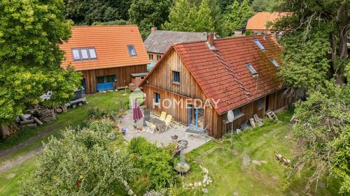 Außenansicht Drohne 1 - 1 Zimmer Einfamilienhaus zum Kaufen in Lohmen-Lähnwitz