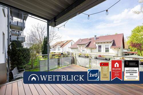 Terrasse - WEITBLICK: Terrasse, Garten & 59 m² Hobbyraum!