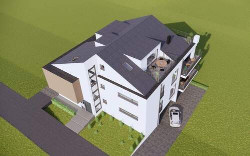 Das Gebäude - Wohnglück in NR-Heimbach-Weis - moderne 78 m², 2 Zimmer, mit EBK, Dachterrasse, Aufzug